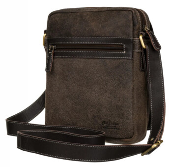 Pánská kožená business taška hnědá - Peterson Joram