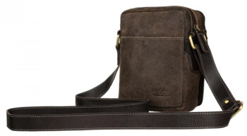 Pánská kožená business taška hnědá - Peterson Kirilo