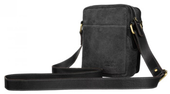 Pánská kožená business taška černá - Peterson Kirilo