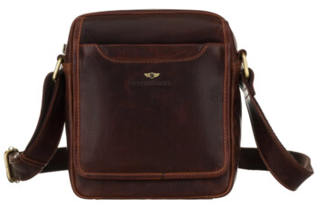 Pánská kožená taška hnědá - Peterson Tarik