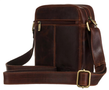 Pánská kožená taška hnědá - Peterson Tarik
