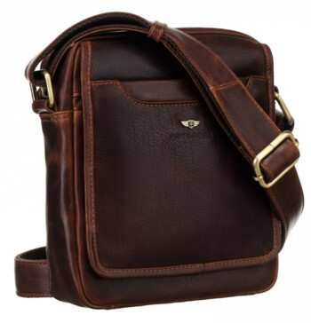 Pánská kožená taška hnědá - Peterson Tarik
