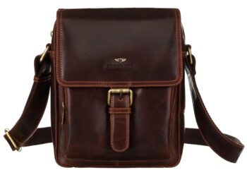 Pánská kožená taška hnědá - Peterson Salmon
