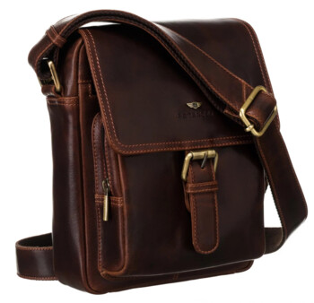 Pánská kožená taška hnědá - Peterson Salmon