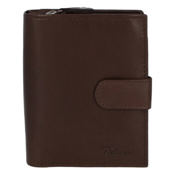 Kožená peněženka hnědá - Delami 101