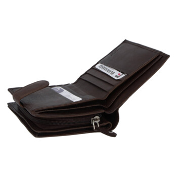 Kožená peněženka hnědá - Delami 101