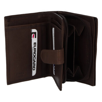 Kožená peněženka hnědá - Delami 101