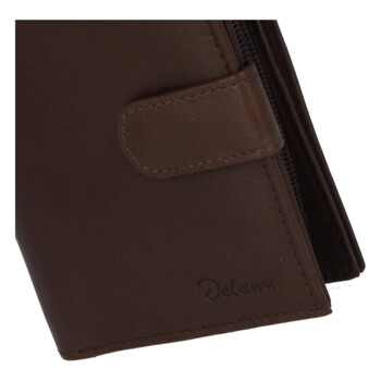 Kožená peněženka hnědá - Delami 101