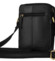 Pánská kožená crossbody taška černá - Peterson Ridas