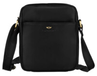 Pánská kožená crossbody taška černá - Peterson Kadri