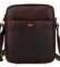 Pánská kožená crossbody taška hnědá - Peterson Kadri