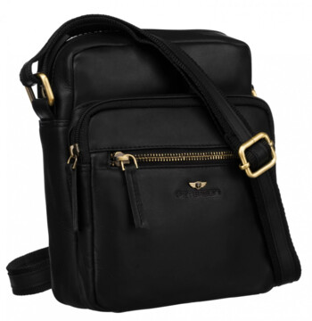 Pánská kožená crossbody taška černá - Peterson Lauris