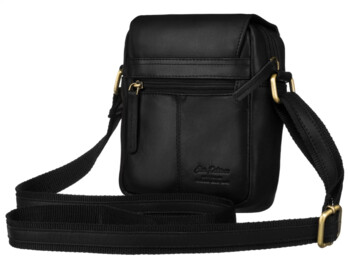 Pánská kožená crossbody taška černá - Peterson Maxin