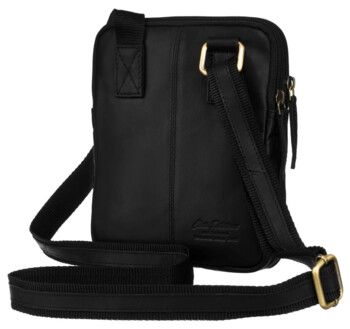 Pánská kožená crossbody taška černá - Peterson Owen