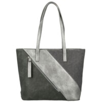 Dámská kabelka na rameno tmavě stříbrná - Firenze Valdema