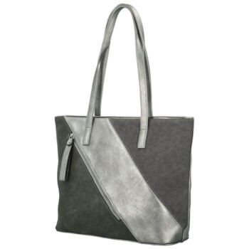 Dámská kabelka na rameno tmavě stříbrná - Firenze Valdema