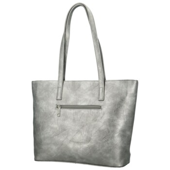 Dámská kabelka na rameno tmavě stříbrná - Firenze Valdema