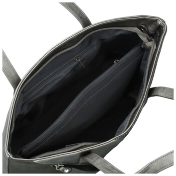 Dámská kabelka na rameno tmavě stříbrná - Firenze Valdema