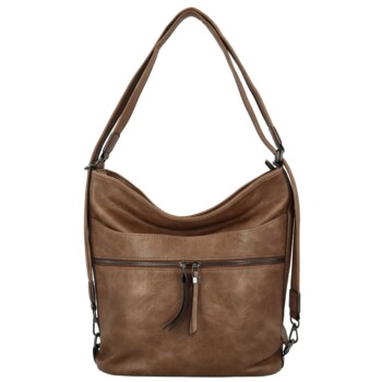 Dámský kabelko/batoh tmavě béžový - Romina & Co Bags Aglaia