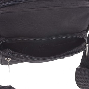 Menší pánská látková černá taška přes rameno - Sanchez Torbos