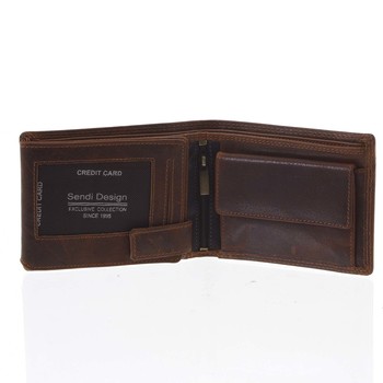 Business pánská kožená peněženka hnědá - SendiDesign Joel