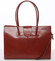 Elegantní a módní dámská kožená kabelka červená - ItalY Alison