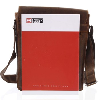Pánská kožená taška khaki - Greenwood Maroon