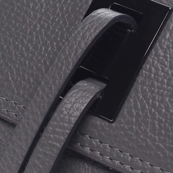Dámská kožená crossbody kabelka šedá - ItalY Porta