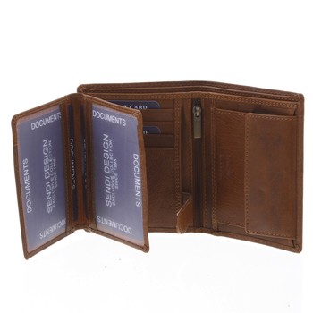 Pánská kožená peněženka světle hnědá - SendiDesign Benny