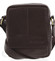 Pánská kožená crossbody taška na doklady tmavě hnědá - SendiDesign Niall