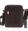 Pánská kožená crossbody taška na doklady tmavě hnědá - SendiDesign Niall