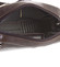 Pánská kožená crossbody taška na doklady tmavě hnědá - SendiDesign Niall