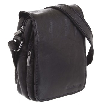 Pánská kožená taška přes rameno černá - SendiDesign Muxos